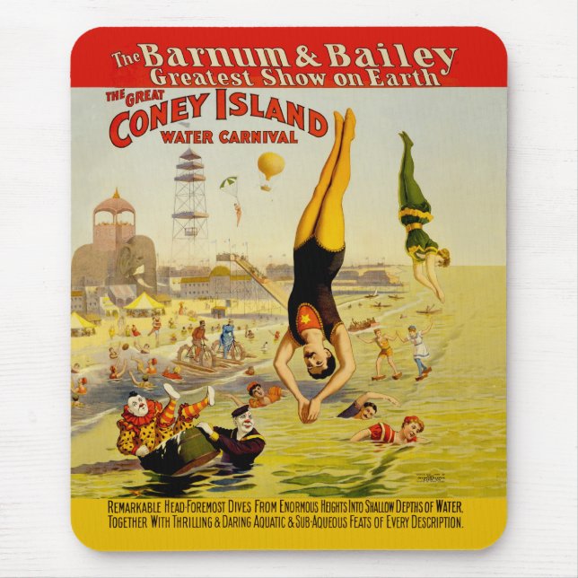 Mousepad Coney Island Sideshow Poster (Frente)