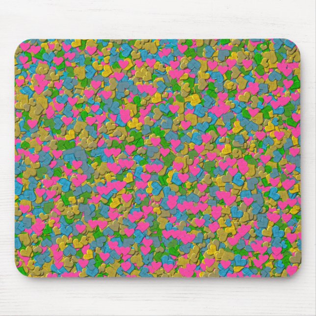 Mousepad Confetti Hearts (Frente)