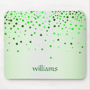 Mousepad Confetti Sea Green Linen Glitter Girly Pontos