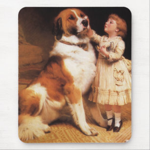 Mousepad Confiança de Charles Burton Barber, Santo Bernard 
