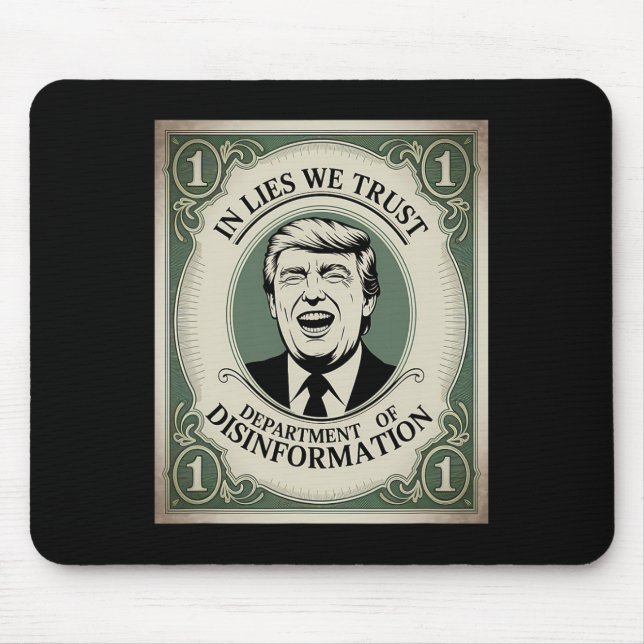 Mousepad “confie em Ninguém” - Trump Nknote Paródia _1  (Frente)