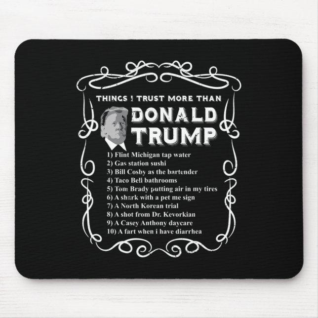 Mousepad Confio Mais Do Que Donald Trump Anti Potus Vote Bl (Frente)