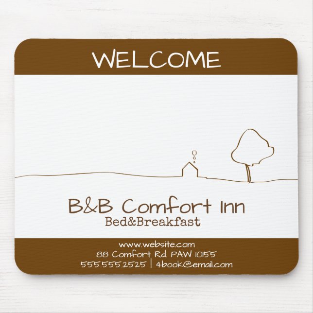 Mousepad Conforto B&B em boas-vindas (Frente)