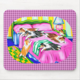 Mousepad Conforto cor-de-rosa de Sheltie