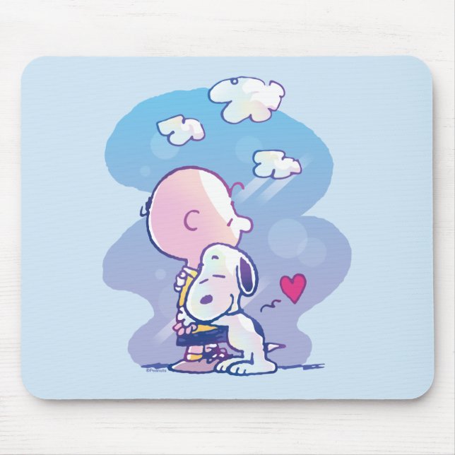 Mousepad Conforto e segurança | Charlie & Snoopy Hug (Frente)