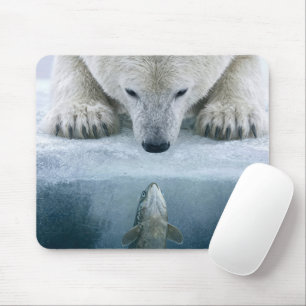 Mousepad Confronto entre Urso Polar e Peixe