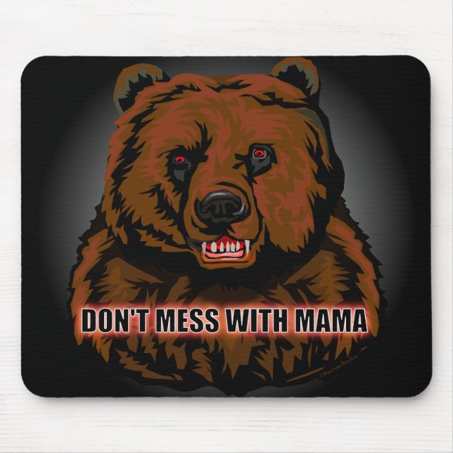 Mousepad CONFUSÃO T de DON de " COM MAMA - tapete do rato (Frente)