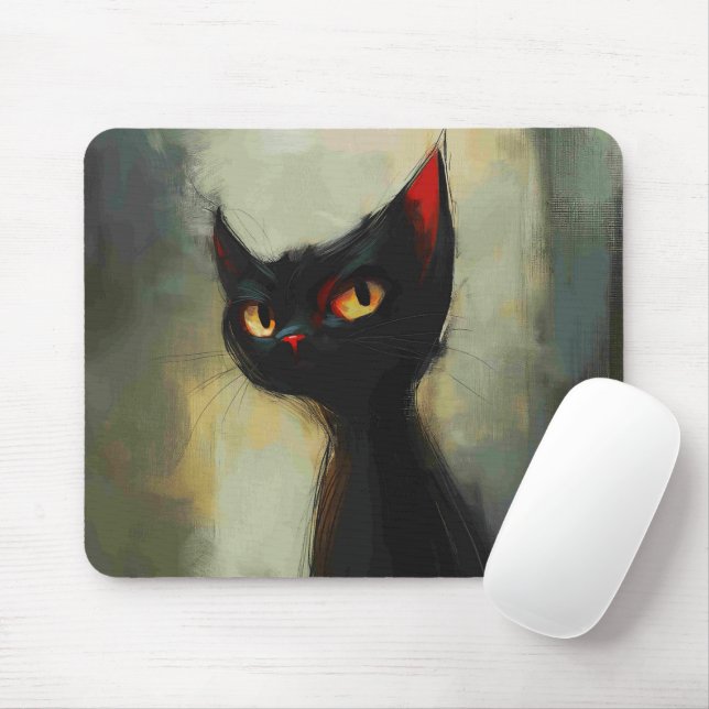 Mousepad Conhecendo o Gato Ninja Preto (Com mouse)