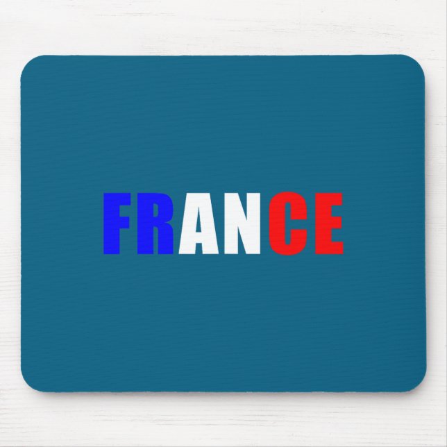 Mousepad Conjunto da Bandeira da França Design de Jersey Fr (Frente)