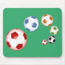 Mousepad Conjunto de bolas de futebol