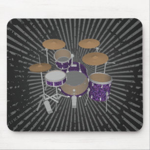 Mousepad Conjunto De Tambores De Jazz - Tambores De Violeta