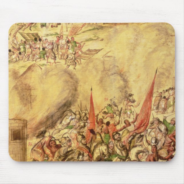 Mousepad Conquista de México: recuar dos espanhóis (Frente)