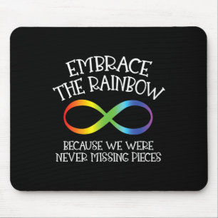 Mousepad Consciência Autismo Abraça o Arco-Íris Infinito An