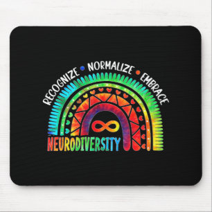 Mousepad Consciência Autismo Mês Neurodiversidade Rainbow T