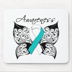 Mousepad Consciência da borboleta do tatuagem - cancro do