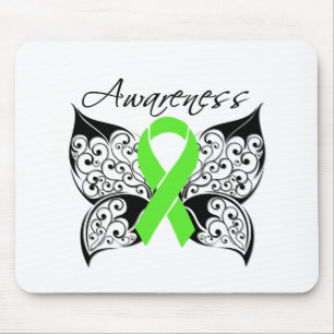 Mousepad Consciência da borboleta do tatuagem - linfoma