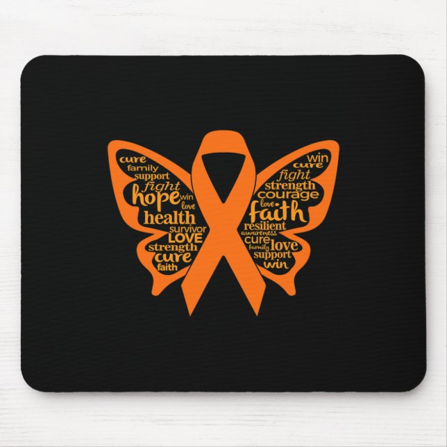 Mousepad Consciência da Leucemia da Borboleta (Frente)