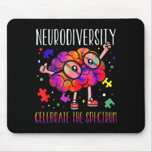 Mousepad Consciência da neurodiversidade cérebro asd adhd a