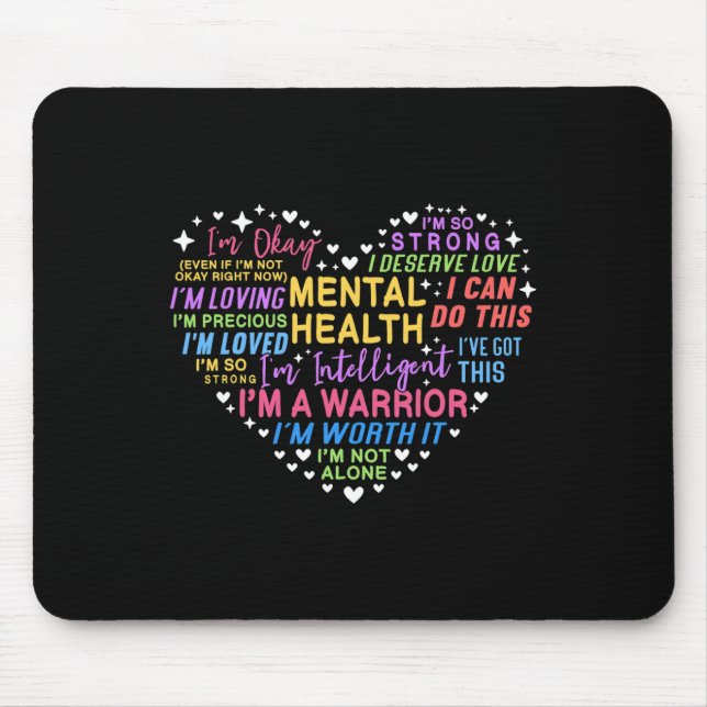 Mousepad Consciência da Saúde Coração  (Frente)