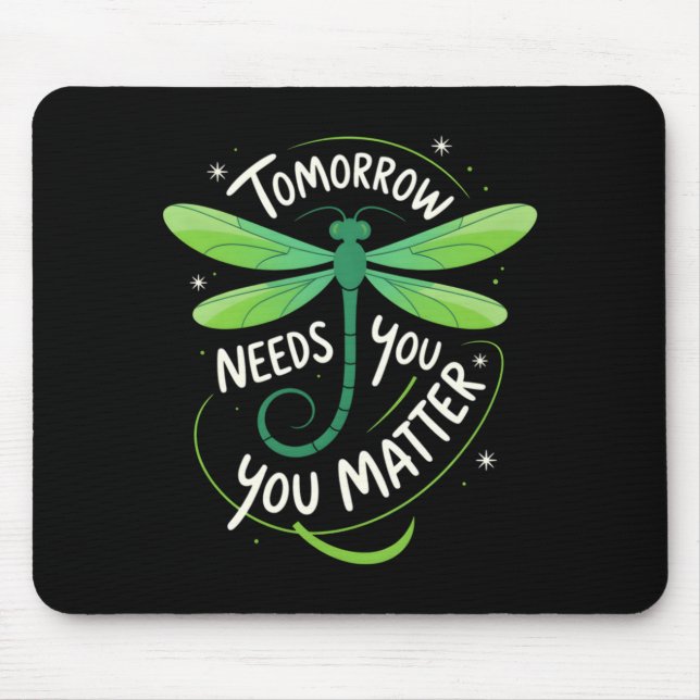 Mousepad Consciência da Saúde Mental Importa Permaneça Fort (Frente)