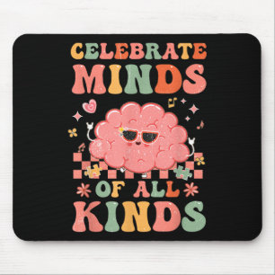 Mousepad Consciência da Saúde Mental Neurodiversidade Mente