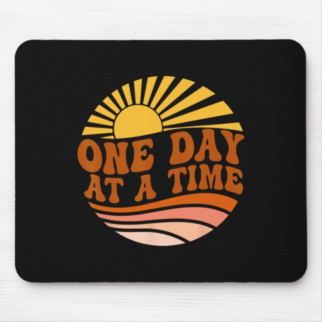 Mousepad Consciência da Saúde Um Dia de Cada Vez Retro Suns (Frente)