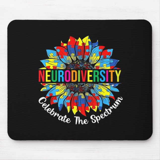 Mousepad Consciência do Autismo Apoio à Neurodiversidade Ce (Frente)