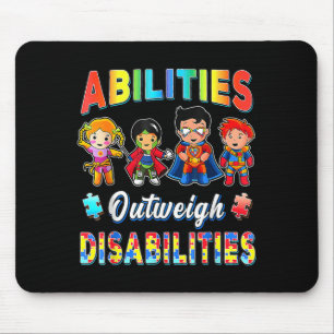 Mousepad Consciência do Autismo Habilidades do Menino Super