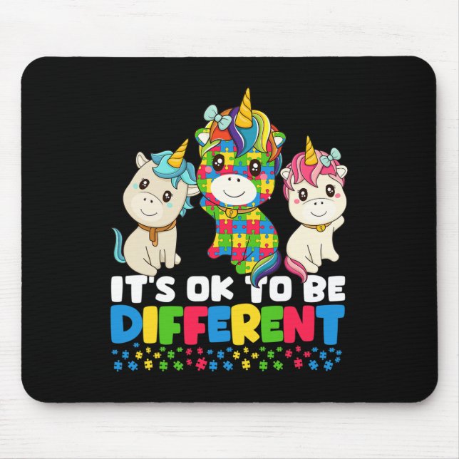 Mousepad Consciência do Autismo Unicórnio (Frente)