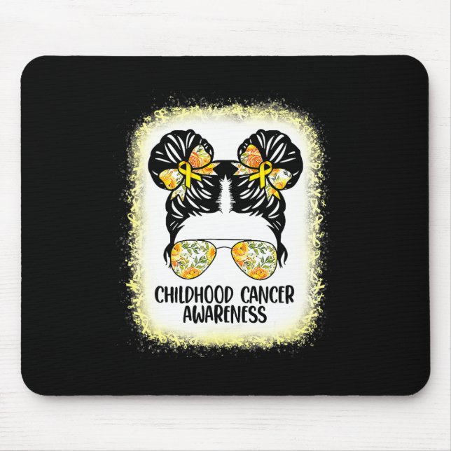 Mousepad Consciência do Cancer da infância Minha Teia Guerr (Frente)