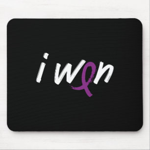 Mousepad Consciência do câncer de pâncreas - Eu Ganhei a Lu