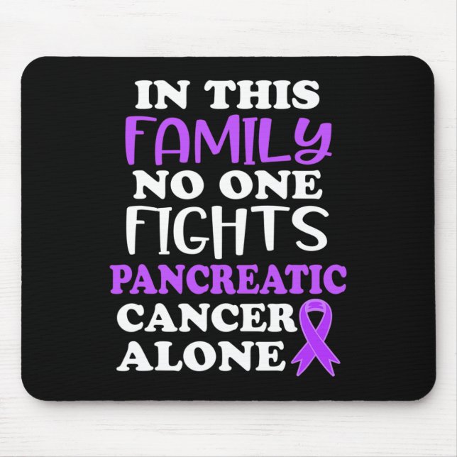 Mousepad Consciência do câncer de pâncreas nesta família Ro (Frente)