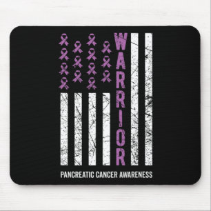 Mousepad Consciência do Câncer de pâncreas Roxo do Guerreir