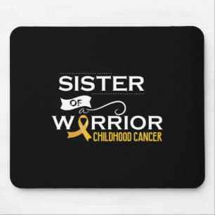 Mousepad Consciência do cancer infantil Irmã de um guerreir