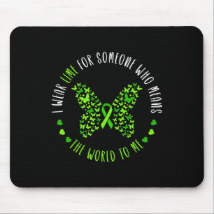 Mousepad Consciência do Linfoma Eu Uso Verde Lima Pelo Meu
