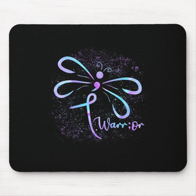 Mousepad Consciência do Suicídio Ponto e Vírgula Libélula S (Frente)