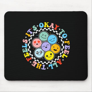 Mousepad Consciência Groovy da Saúde Mental Está Tudo Bem S
