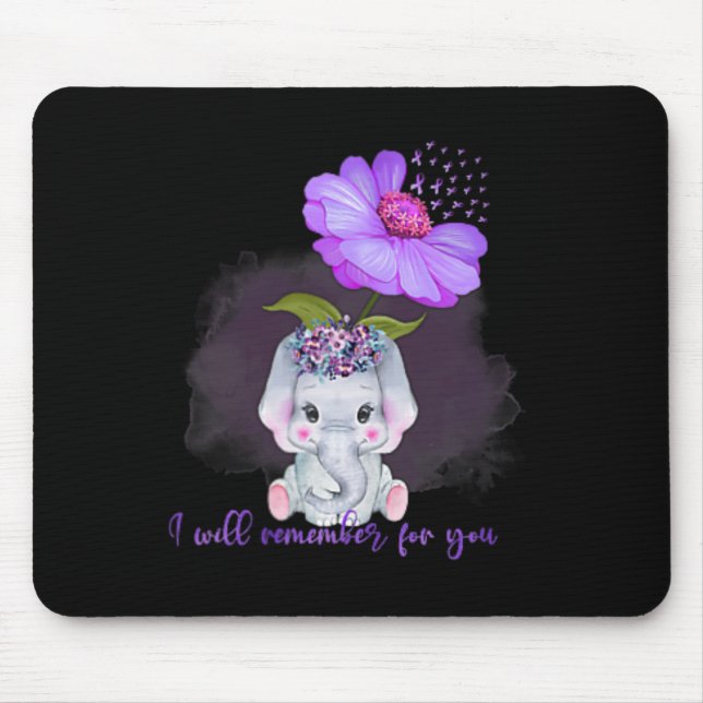 Mousepad Consciência Heimerheimer Elefante Fofo Vou Lembrar (Frente)