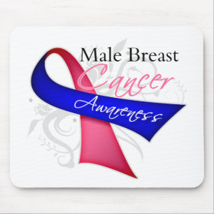 Mousepad Consciência masculina do cancro da mama da fita d