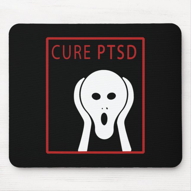 Mousepad Consciência Ptsd Curta 2 Posto Desordem de Estress (Frente)