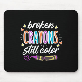 Mousepad Consciência sobre Saúde Mental Giz de Cera Quebrad