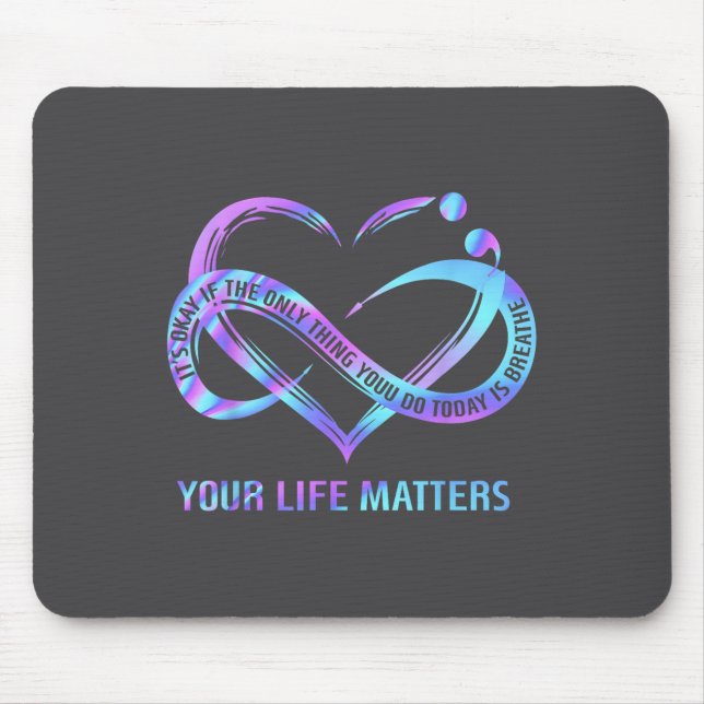 Mousepad Consciencialização para a Prevenção do Suicídio Su (Frente)