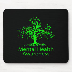 Mousepad Consciencialização para a Saúde Árvore Verde Consc