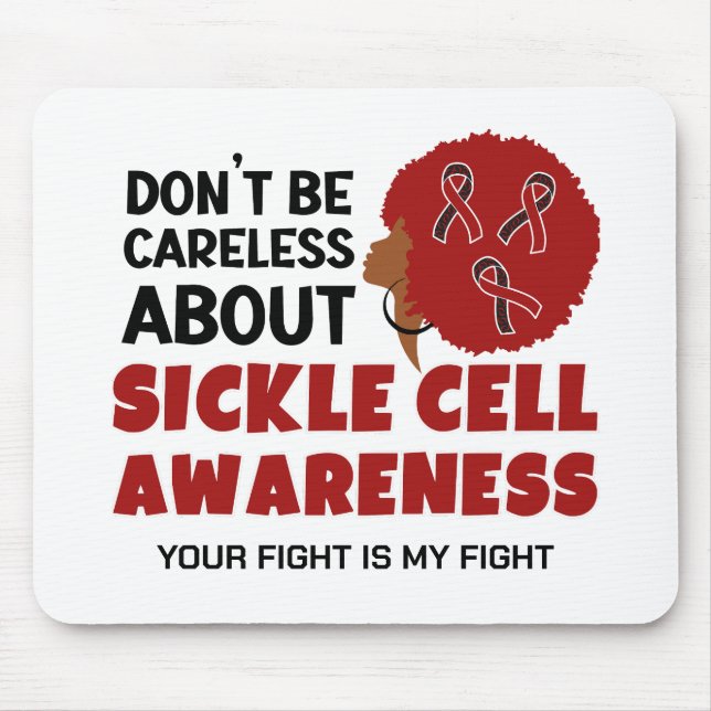Mousepad CONSCIENTIZAÇÃO DA ANEMIA FALCIFORME Não Seja Desc (Frente)