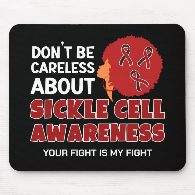 Mousepad CONSCIENTIZAÇÃO DA ANEMIA FALCIFORME Não Seja Desc (Frente)