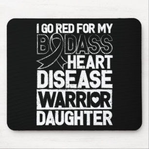Mousepad Conscientização da Doença Cardíaca D Filha Guerrei