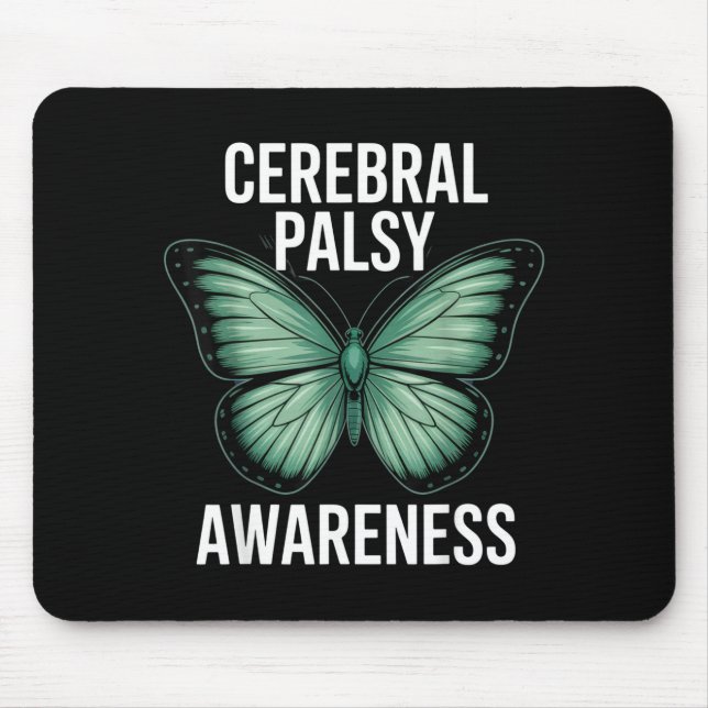 Mousepad Conscientização da Paralisia Cerebral Borboleta Su (Frente)
