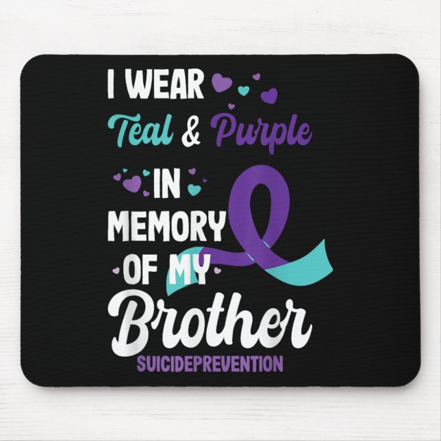 Mousepad Conscientização da Prevenção do Suicídio Em Memóri (Frente)