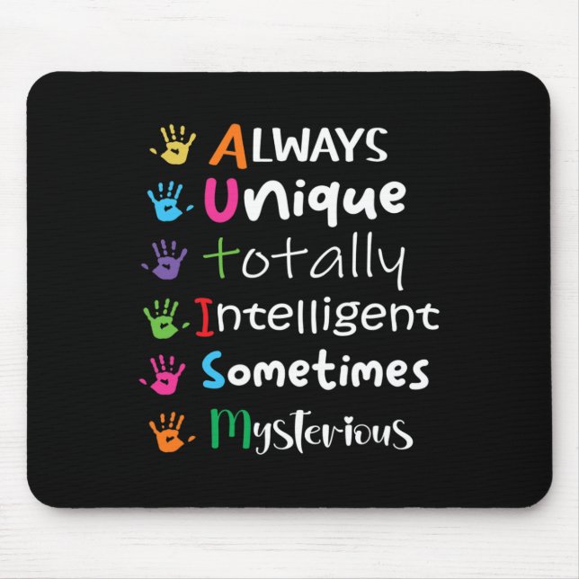 Mousepad Conscientização do Autismo Apoio Crianças com Auti (Frente)