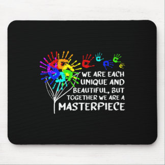 Mousepad Conscientização do Autismo Obra Prima Única Pais L